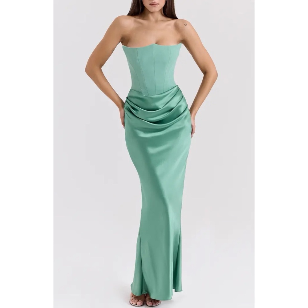 NWT! House of CB Persephone Strapless Maxi Cocktail Dress